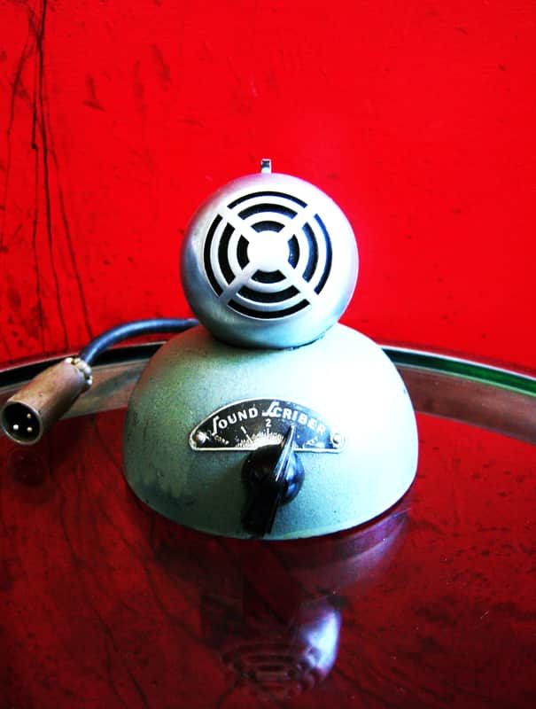 Vintage RARE 1940's Turner CD dynamic "Sound Scriber" microphone High Z w original stand and cable PROP