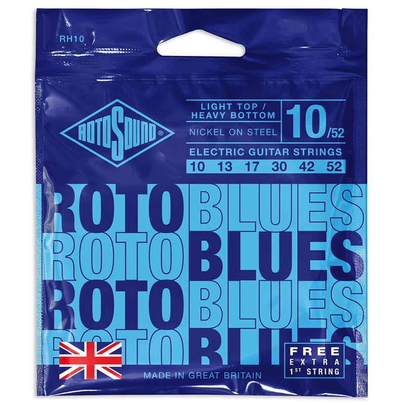 Rotosound RH10 ROTO Blues Electric Guitar Strings - Light Top / Heavy Bottom (10 - 52) image 1