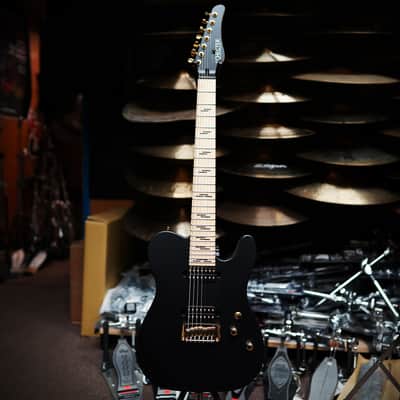 Schecter USA CUSTOM SHOP PT-7 Black Satin 7-String Electric Guitar w/ Black Tolex Case NOS image 3