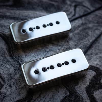 Landline Obelisk P90 Pickup Set - Neck and Bridge - Chrome - Hand Wound in USA image 11