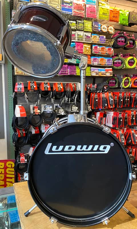 Ludwig Accent CS Combo Junior Gloss Red Sparkle Finish 2-Piece Drum Shell Pack image 1