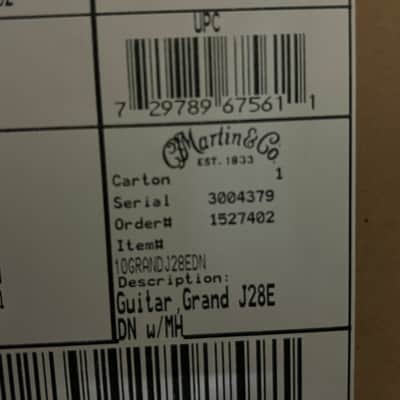 2025 CF Martin Grand J-28E DN Double Neck Acoustic-Electric Guitar Natural image 17