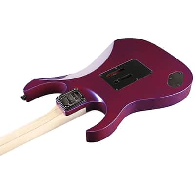 Ibanez Genesis Collection RG550-PN 6-String Solid Body Electric Guitar with Maple Fretboard, Right-Handed, Purple Neon image 7