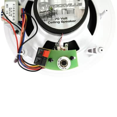 2) Rockville CC80T White 8" Commercial 70v Ceiling Speakers For Restaurant/ Bar image 7