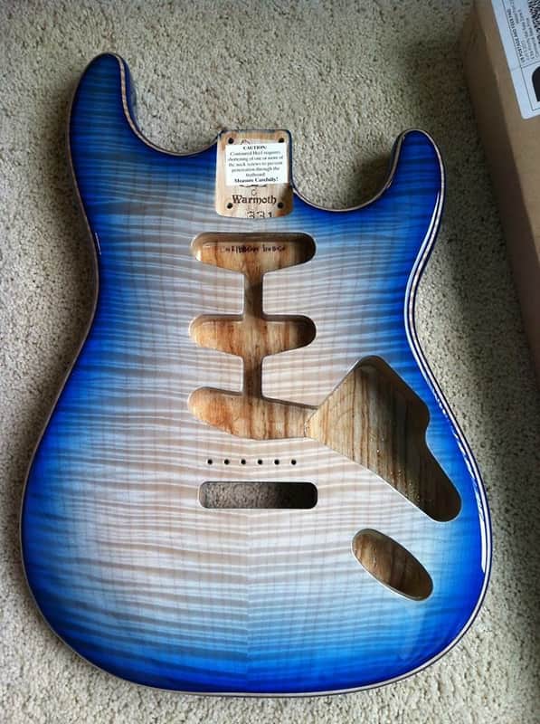 Price Drop! Warmoth Caribbean Burst Stratocaster Swamp Ash- MINT