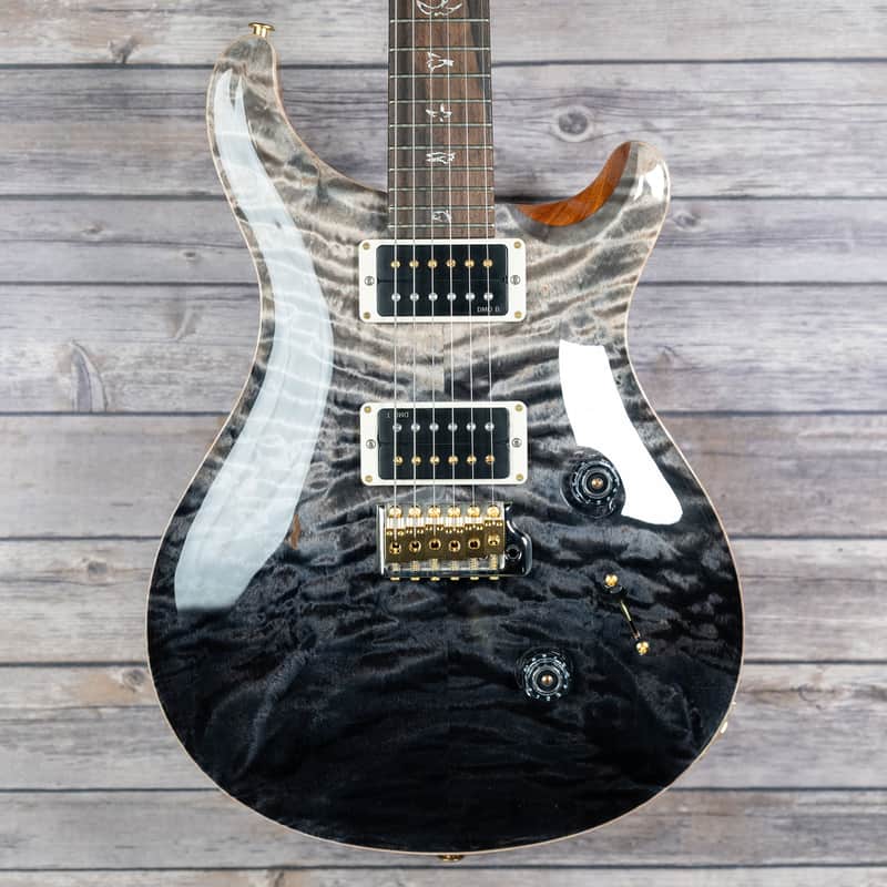 PRS Wood Library Custom 24 Electric Guitar | Gray Black Fade | 10-Top Quilt | Brand New | $95 Worldwide Shipping!