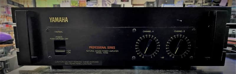 Yamaha P2100 Professional Series Natural Sound Power Amplifier 1980s - Black image 1