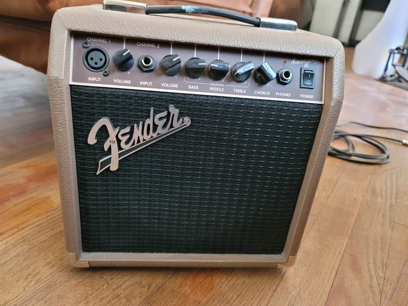 Fender Acoustasonic 15 15-Watt Acoustic Guitar Amp – Tan/Brown – 2-Channel w/ Chorus image 1