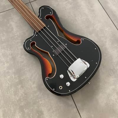 2022 Eastwood EUB-1 fretless Bass Left Handed Lefty sunburst *like new* image 10