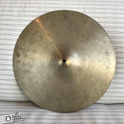 Zildjian 15" New Beat Hi-Hat Pair Hollow Logo – circa 1978-1981, vintage, *both stamped bottom, 1400g / 1600g,* very good condition* image 3