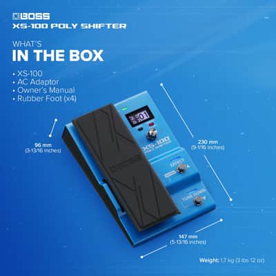 Mint BOSS XS-100 Poly Shifter | Advanced Pitch Shifting Workstation | Class-Leading Sound | Total Pitch Control for Guitar/Bass Across 8 Octaves | Onboard Pedal & Display | 30 Memories for Saving Setups image 3