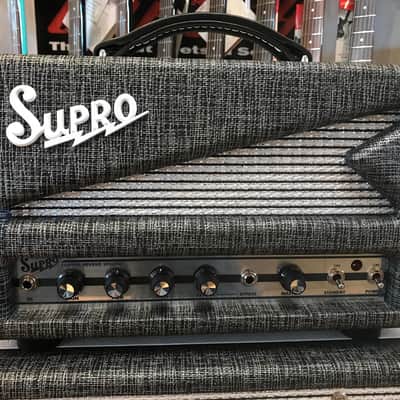 Supro 1605RH Reverb Special Head and 1790 Black Magick Extension Cabinet Stack image 6