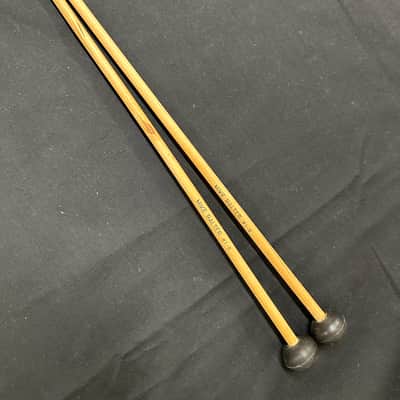 Vintage Mike Balter 1B Oval Black Rubber, Extra Soft Marimba Mallets, Birch - MINT image 11
