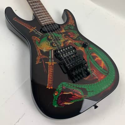 ESP George Lynch GL Black w/ Skulls & Snakes Graphic Electric Guitar New w/ Case - Skull -In Stock! image 8