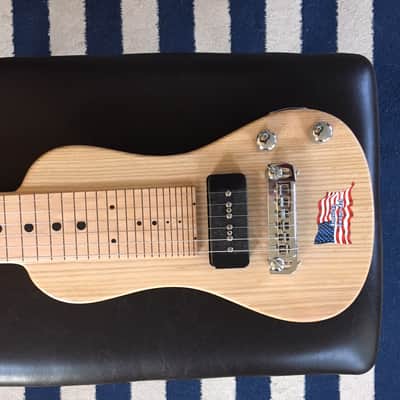 SX 	Lap 2 Ash NAT Electric Lap Steel Guitar w/Bag & Stand 2018 swamp ashe clear image 4