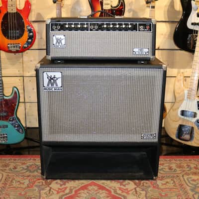 1978 Music Man HD-130 bass head with 2x12 RH cab image 1