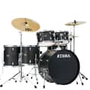 Tama Imperialstar 6-Piece Complete Drum Set w/ Meinl HCS Cymbals - 22" Bass (Black Oak Wrap)