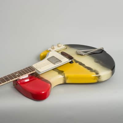 Wandre Rock Oval Solid Body Electric Guitar (1962), tweed hard shell case. image 7