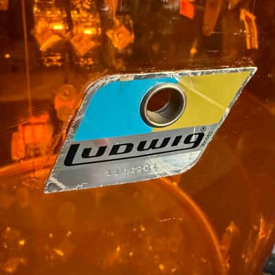 ~RARE!~ Vintage Ludwig Amber Vistalite 18x20 Floor Tom (Rm4) image 2