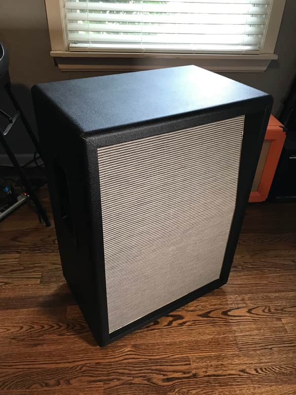Mojotone Custom 2x12 vertical (internal slant) cabinet, celestion greenback speakers, Marshall style image 1