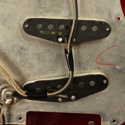 1964 pre-CBS Fender Stratocaster R&R Candy Apple Red '60s nitro factory refinish image 24