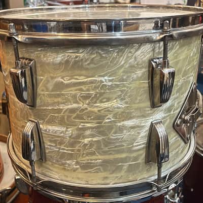 Ludwig 9x13Transition Badge tom 1958 - White marine pearl image 9