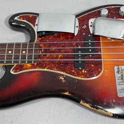 1961 Fender Precision Bass Sunburst w/ Rosewood Fingerboard image 12