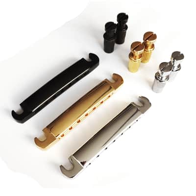 7 String Stop Bar Tailpiece - Chrome image 3