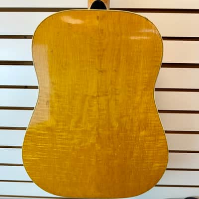 Grammer G-10 Acoustic 1969-70 Spruce Top Flame Maple Back & Sides with Case - Pre Owned image 8