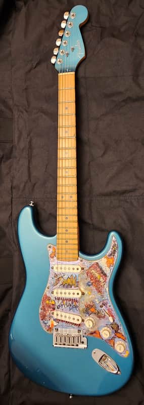 Fender American Standard Stratocaster with Matching Headstock 1995 - Surf Green - Painted Pickguard image 1