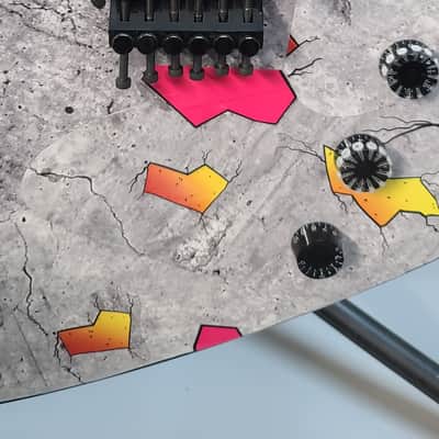 Dean Z Dime Floyd Rose 25.5 Scale Custom Primal concrete Sledge Tribute 2000s - Gray Primal Sledge Skin image 5