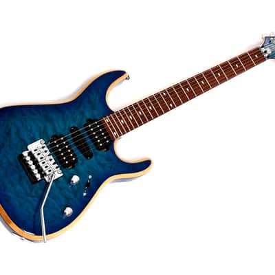 BootLegger Guitar Royal 2024 - Blue - Floyd Rose Double Locking - Coil Split image 13