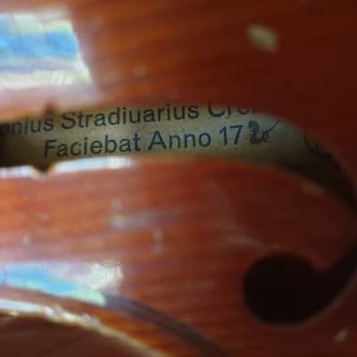 Vintage Violin Antonius Stradiuarius Cermonensis 996 Faciebat Anno1720 Natural Stain image 17