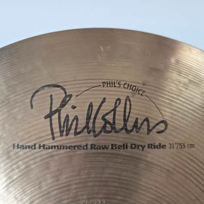 Sabian Phil Collins Signature Raw Bell Dry Ride 21" Limited Edition 3337g Hand Hammered Ride Cymbal image 5