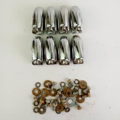 *Gretsch 8x Tom/Snare Drum Lugs Round Badge Chrome Renown Streamline Vintage 60s image 2