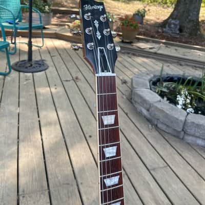 Heritage H-150 Custom Shop Electric Guitar with Bigsby Tailpiece and Case 2023 Space Black image 3