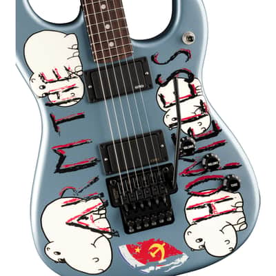 Fender Tom Morello "Arm the Homeless" RW Blue Ice Metallic - Electric Guitar image 3