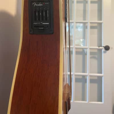Fender BG29 Acoustic-Electric Bass Guitar tan/wood image 4