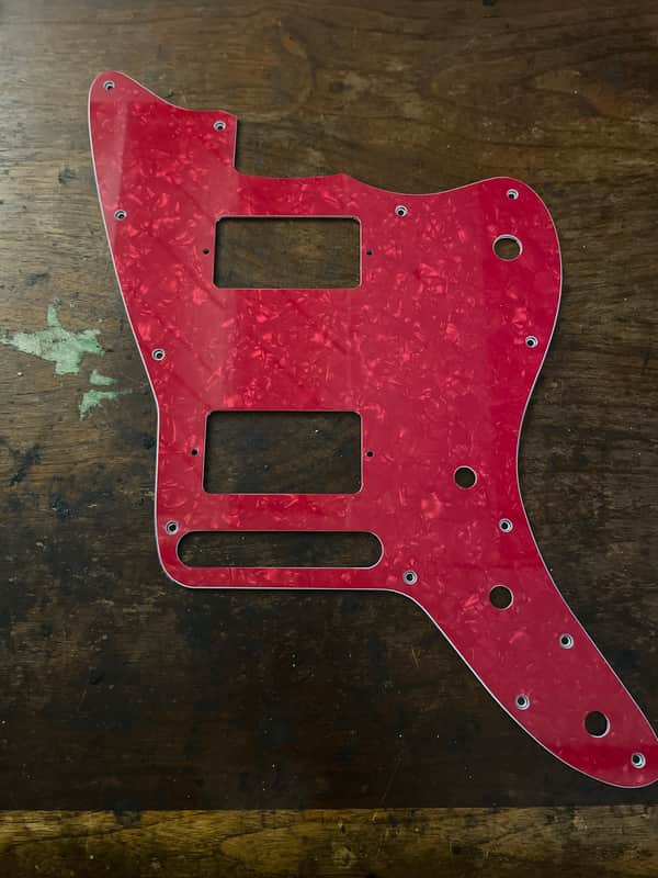 Unbranded Fender Player Jazzmaster HH Pickguard Red Pearl image 1