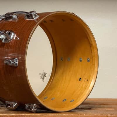 1970's Ludwig Mahogany Cortex Pro Beat 3-Ply Drum Kit 14x24 16x18 16x16 10x14 9x13 Maple image 23
