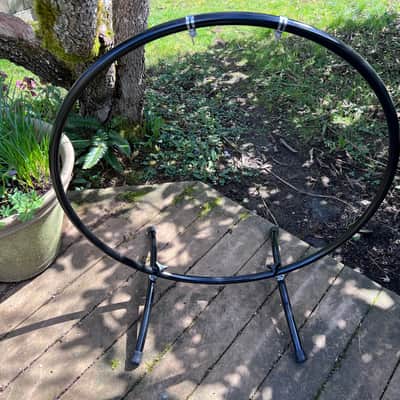 Paiste 28" Gong Stand (Vintage 1977) Symphonic Tam Tam Stand 1977 - Black image 7