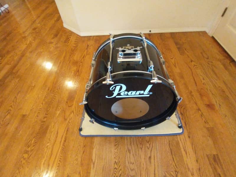 Pearl Export series 22 round x 16 inch bass drum gloss black mint condition! image 1