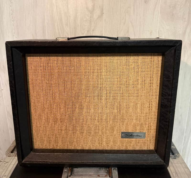 Silvertone Model 1471 5-Watt 1x8 Guitar Combo Early 1960s Black with White Grille image 1