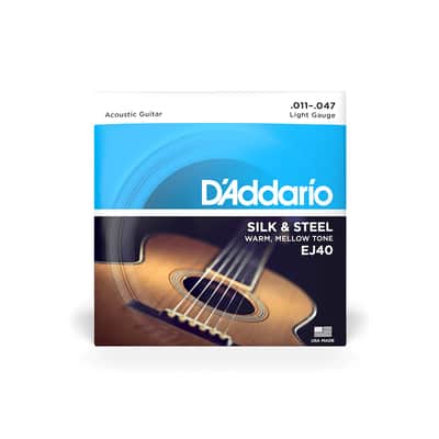 D'Addario EJ40 Silk and Steel Ball End Regular Light Acoustic Folk - 11-47 image 2