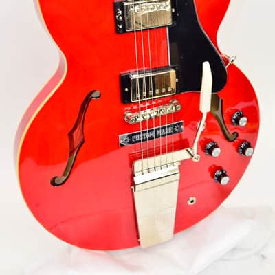 2022 Epiphone Artist Joe Bonamassa Signature 1962 Reissue ES-335 Electric Guitar, Cherry w/ Case - Previously Owned image 5