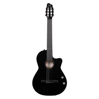 Godin Limited Edition Nylon Arena Pro Cutaway A/E - Onyx Black - Open Box image 2