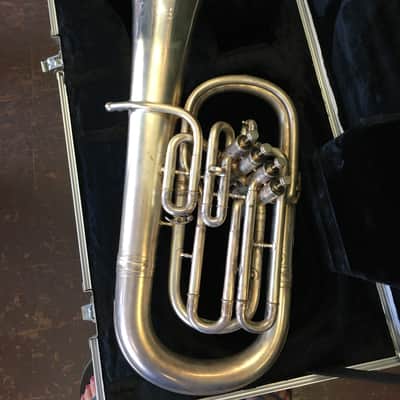 Conn 4 Valve Baritone Horn 1920 Brushed Silver image 2