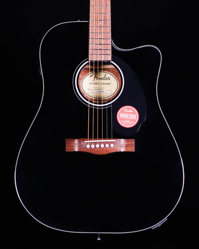 Fender CD-60SCE Dreadnought, Walnut FB, Black image 1