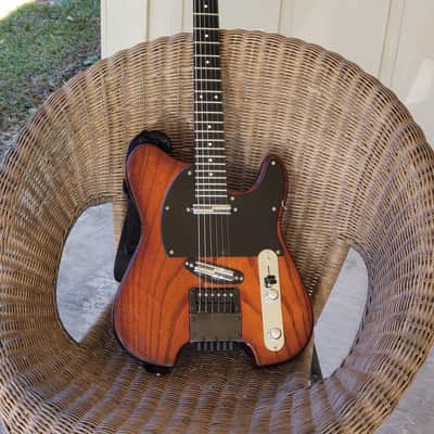 Ed Roman Headless Telecaster 1991 Transparent auburn image 7