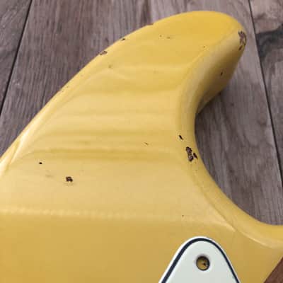 Immagine FRANCHIN Mercury guitar body Relic Aged Vintage White 100% Nitro Lacquer Cracks SSS Red Alder Stratocaster-Strat-S-Style Made in Italy - Stock piece #23080626 - 7